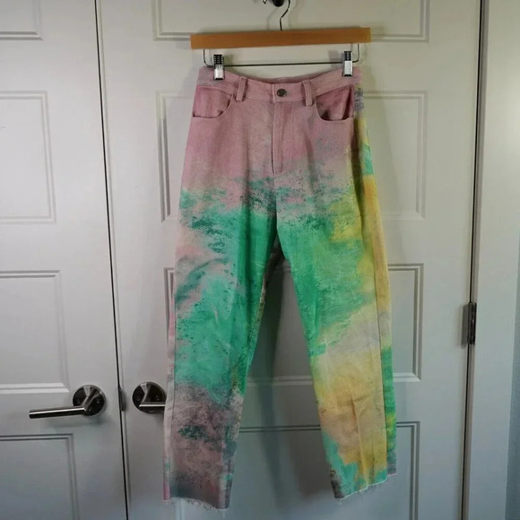 The Kit. Womens Cropped Alexa Jeans Size 4 NWT Sunset Fog Straight leg High Rise - Picture 2 of 8
